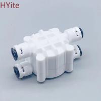 Reverse Osmosis RO 4 Way Valve 1/4 OD Hose Quick Connection Diaphragm Valve Fitting For Water purifier Pure Water Dispenser