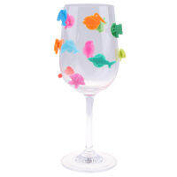 12pcs/set Silicone Marine Animals Wine Glass Marker Drinking Cup Identifier