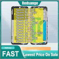 Redsange เฟรมกลางสำหรับ Tecno กรอบกลางซีรีส์ประกายสำหรับ KH6 KG5K KG6 KG6K KG7 KG8 KF7 KF6 KF6h KG5 KC1 KD6 KB7แผ่นหน้ามีหนามเตยขอบการยึดจอแอลซีดีชิ้นส่วนซ่อมกรอบด้านหน้าด้วยเครื่องมือซ่อม