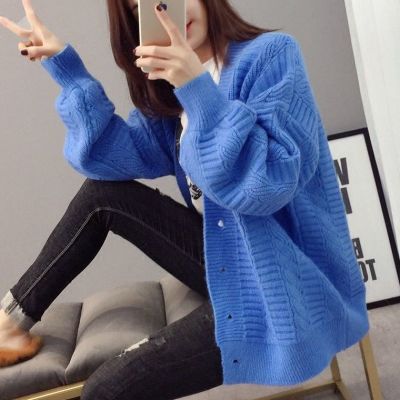 Womens Sweater Cardigan jacket Female Loose Korean Fashion Student Spring And Autumn Sweater Trend Woman  Women cardigans