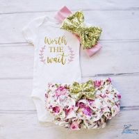 COD DSFERTEREERRE LAV-Newborn Baby Girls Outfit Clothes Floral Romper Jumpsuit Bodysuit Pants