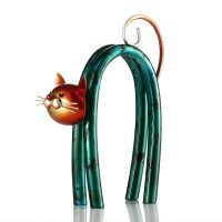 Creative Spring Little Cat Sculpture Iron Sculpture Abstract Sculpture Modern Sculpture Home Decoration Ornament Gift