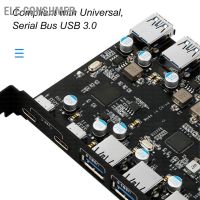 Ele การ์ดขยาย Pci E เป็น Usb 7 พอร์ต 5Gbps Express พร้อมด้านหลัง 2 3.0 สําหรับ Windows Xp Os X Linux