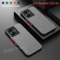 สำหรับ C55 Realme 4G C 55 RealmeC55ฝาครอบป้องกันเจาะรูให้ผิวสัมผัสได้อย่างแม่นยำเคสโทรศัพท์นิ่ม Tpu ขอบป้องกันการตก