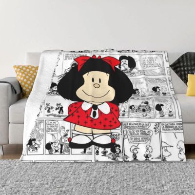 （in stock）Mafalda cartoon quinoa super soft wool warm blanket travel Duvet（Can send pictures for customization）