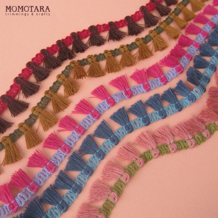 momotara-no-3365-เทปทอ-knit-เทปทอ-knit-ชายครุยพู่-tassel-fringe-knit-ขนาด-1-7-cm-ยาว-18-หลา-กาว-เทปกาว-กาว3m-3m-กาว2หน้า-เทปกาว-เทปกันลื่น-เทปกาวกันน้ำ-เทป