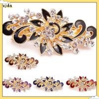 VJDA เครื่องประดับ ผู้หญิง ผู้หญิง หมวก กิ๊บติดผมคริสตัล Rhinestones วาววับ เครื่องประดับ กิ๊บติดผมนกยูง