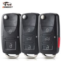 Dandkey For VW Volkswagen MK4 Bora Golf 4 5 6 Passat Polo Bora Touran Remote Flip Folding Car Key Shell HU66 Blade 2/3/4 Buttons