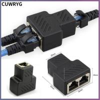 CUWRYG สาย LAN อะแดปเตอร์เครือข่าย RJ45แยกปลั๊ก1ถึง2ทางอีเธอร์เน็ต