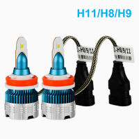 2Pcs H11 LED ไฟหน้าหลอดไฟ H1 H4 H3 H7 LED 880 9004 9005 9006 9007 9012 Mini CSP Y19ชิป LED ไฟหน้ารถไฟหน้าอัตโนมัติ