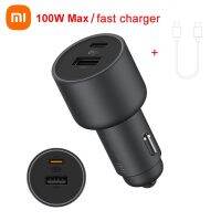 【Flag man】 Xiaomi Car Quick Charger ของแท้ USB-C 100W Max สำหรับ Mi Phone 10/ MIX 4 USB-A 18W iPhone Samsung Huawei สมาร์ทโฟนอื่นๆ