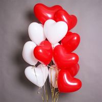 30pcs 10inch Red White Love Heart Shaped Latex Balloons Valentine‘s Day Wedding Decorations Birthday Party Air Helium Balloon Balloons