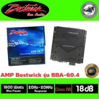 ส่งไว BOSTWICK BBA-60.4 เพาเวอร์แอมป์ แอมป์คลาสเอบี 4 ชาแนล แอมป์รถยนต์ แอมป์ ขับกลาง ขับแหลม Car Amplifier Class AB 4CH