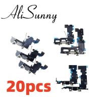 AliSunny 20pcs USB Dock Connector Flex Cable สําหรับ iPhone X 7 8 Plus 6S 6S 5 5S เครื่องชาร์จส่วนซ่อมพอร์ตชาร์จ