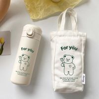 【CW】350/450ml Kawaii Korea Thermos Water Bottle Stainless Steel Cute Insulated Portable Leak-Proof Thermos Cup For Water Coffee Milk