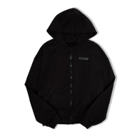 Áo khoác hoodie Somore màu đen unisex nam nữ có dây kéo thumbnail