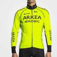 Winter Thermal Fleece Cycling Jerseys 2021 ARKEA SAMSIC TEAM FLUO YELLOW Mtb Long Sleeve Men Bike Wear Cycling Clothing