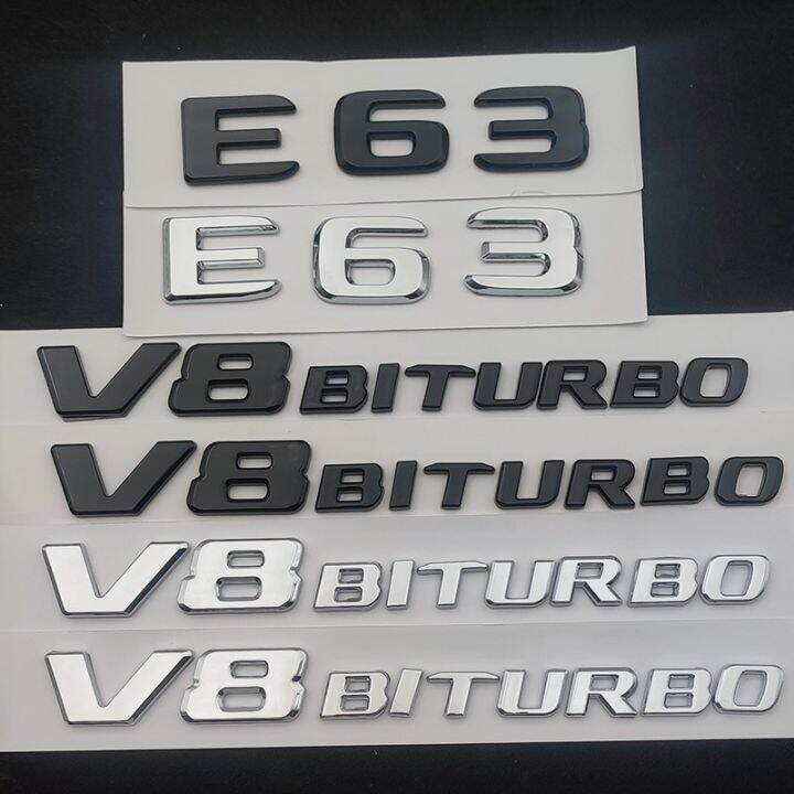 ALL 3d Black Chrome Letters For Car Trunk Stickers Mercedes Benz E63 ...