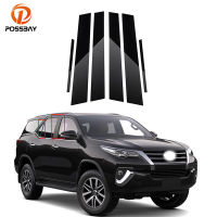 รถภายนอกประตู Trim เสาโพสต์ปั้นสติกเกอร์สำหรับ Toyota Fortuner SW4 2016 2017 2018 2019 2020 2021 2022 2023