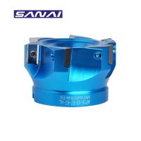 SANAI อลูมิเนียม BAP400R เครื่องตัดมิลลิ่งใบหน้า 50-22-4T 63-22-4T หัวกัด CNC ที่รวดเร็วเครื่องมือกัดพร้อมเม็ดมีด APKT1604