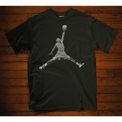 Hot Fashion Michael Jor-dan Chicago BULLS Acetate Black T-shirt Basketball Size XS-3XL  HEZR
