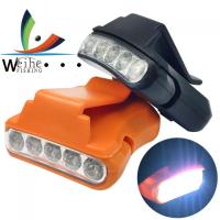 Weihe หมวกแก๊ปแบบหนีบ5 LED ไฟสำหรับตกปลาตอนกลางคืนโคมไฟหมุนได้90องศาสำหรับไฟฉายจิ๋วมือถือกีฬากลางแจ้ง