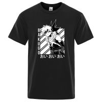 Hot My Hero Academia Cartoon Printed Man Tshirts Allmatch Pure Cotton Clothes Loose Clothing Soft Mans Tee Gildan