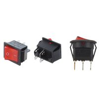 2 Pcs KCD4 DPST ON-OFF 4 Pin Rocker Boat Switch 15A/20A AC 250V/125V with Toggle Switch Bipolar on OFF Red 3 Pin 20mm