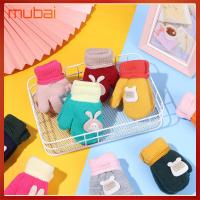 MUBAI 1-6ปี เด็กหัดเดิน เชือกอุ่น เด็ก เด็ก Thicken Mittens ถุงมือถัก ​ ฤดูหนาว ถุงมือ