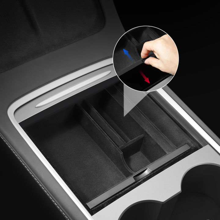 yz-สำหรับเทสลารุ่น3-medel-y-กล่องเก็บที่เท้าแขนกลางซ่อนกล่องที่วางแก้วออแกไนเซอร์2022-2021อุปกรณ์เสริมในรถยนต์