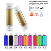 OTG USB Flash Drive 4GB 8GB 16GB 32GB 64GB USB 2.0 Pendrives High Quality Pen Drive 3 In 1 Photography 10pcs Free Custom Logo