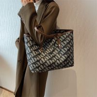 Large Capacity Vintage Ladies Shoulder Bag Female Fashion Letter Print Handbag Casual Travel Unique Underarm Tote 【AUG】