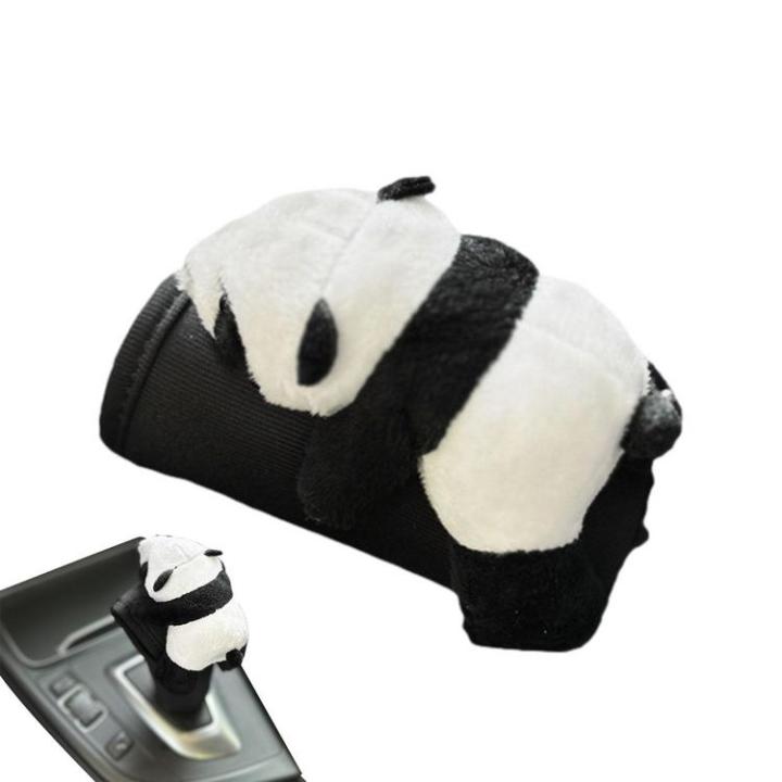 car-shift-knob-cover-car-shifter-protector-cartoon-panda-handbrake-cover-wear-resistant-universal-gear-shift-cover-for-cars-suvs-decoration-automotive-accessories-here