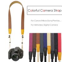 ♤ Handmade Retro Cowboy Cotton DSLR Strap Camera Artistic Shoulder Neck Strap Belt Nylon for Mirrorless Digital Camera Canon Nikon