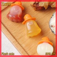 Zozo ✨Ready Stock✨ ขวดซอสขนาดเล็ก4ชิ้น เซ็ตภาชนะใส่เครื่องปรุงสีสันสดใสฮาโลวีนฟักทองขวดพลาสติกกล่องอาหารกลางวันสำหรับเด็ก