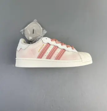 Superstar shoes pink on sale stripe