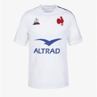 High quality France Rugby jersey white with red color Men Rugby Jersey short rugby jerseys
