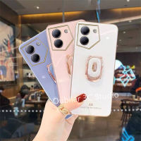 เคสโทรศัพท์ Tecno Camon 20 Pro 19 Pro 19 Neo Camon 18 18T 18P 18i 4G 5G เคส ปลอกร้อนดีไซน์ใหม่สีลูกกวาดซิลิโคนชุบไฟฟ้าปกอ่อนพร้อมขาตั้งการ์ตูนหมี Case 2023