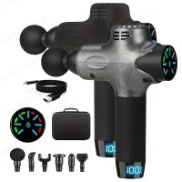 geegostudio 1pc Professional Deep Tissue Massage Gun - Super Quiet, Portable &amp; Perfect for Athletes - Pain Relief Included!