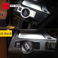 1 pc Car Styling Headlight Switch Trim Frame Plate Cover Sticker Decor for VW CC Stainless Steel Interior Mouldings Accessories