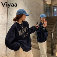 Viyaa เสื้อฮู้ด เสื้อแขนยาวอบอุ่น หลวมและสบาย คลาสสิค วินเทจ แฟชั่น น่ารัก WWY2393FDR 39Z230926