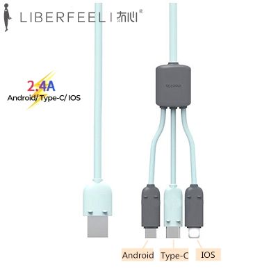 （A LOVABLE） LiberfeelUSB2.4ACharging Andriod IOS Type C พอร์ตการชาร์จสำหรับ Iphone 1311 ProSamsung Xiaomi