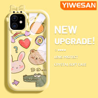 YIWESAN เคสสำหรับ iPhone 11 11 Pro 11 Pro Max,เคสลายการ์ตูนน่ารักสีดำลวดลาย Kulomi อัพเกรดใหม่เคสโปร่งใสลายกล้องถ่ายรูปเคสมือถือกันกระแทกแบบใสนิ่ม