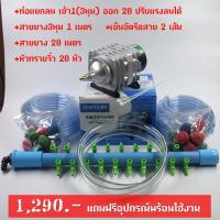 ปั้มออกซิเจน เติมอากาศ HAILEA รุ่น ACO-208 แถมฟรีท่อแยกลม20ช่องและอุปกรณ์พร้อมใช้งาน