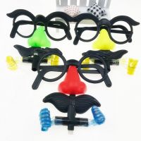 【CC】 Super Big Blowing Glasses Tricky Clown Fool  39;s Day Children Gifts