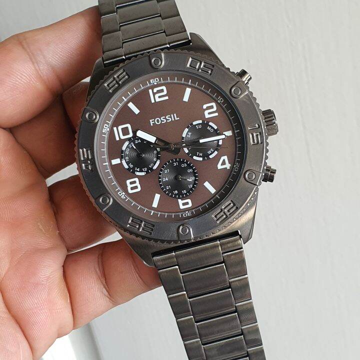 Authentic Fossil Brox Multifunction Smoke Stainless Steel Watch BQ2533 ...