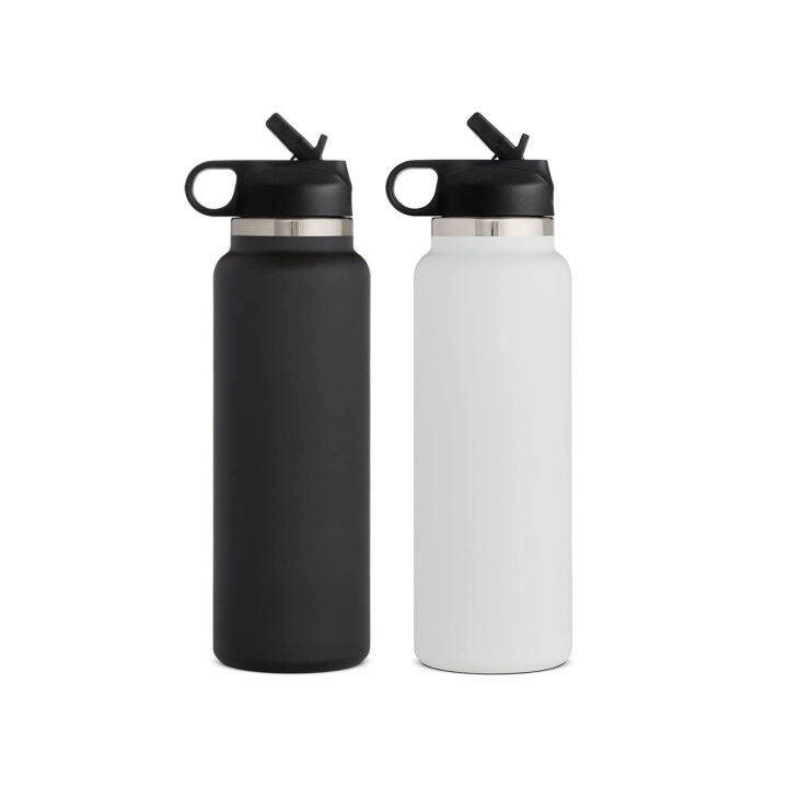water bottle with straw cap