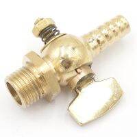 1/8 1/4 3/8 1/2 BSP male Thread to 8mm 10mm I/D Hose Barb Brass Drain petcock Shut Off Valve for Fuel Gas Oil Air