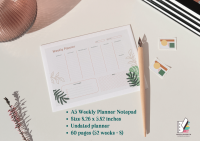 Leafage A5 Undated Weekly Planner Notepad