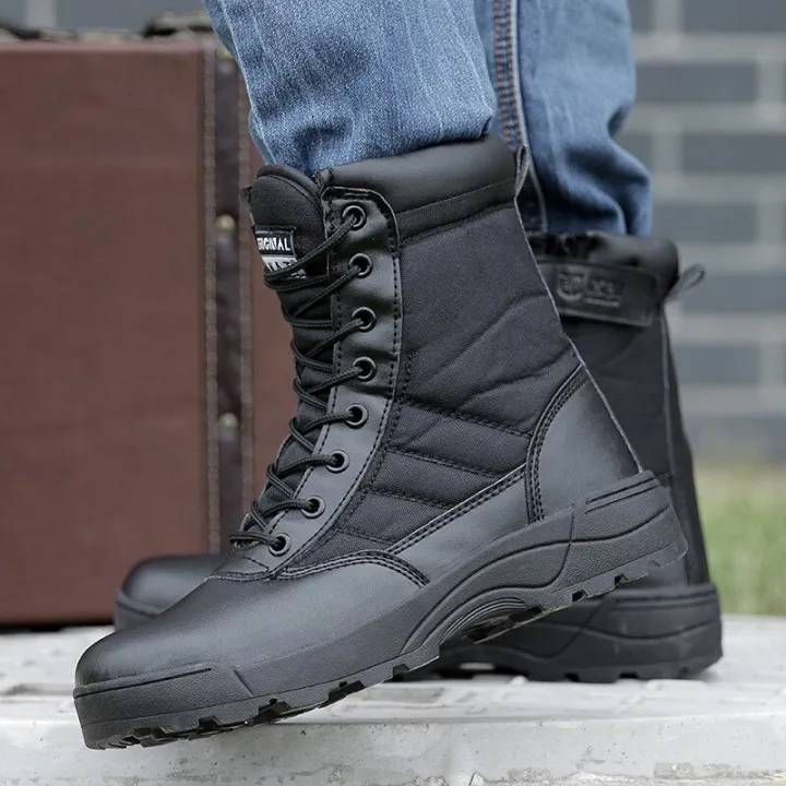 Men Desert Tactical Military Boots Mens Work Safty Shoes SWAT Army Boot ...